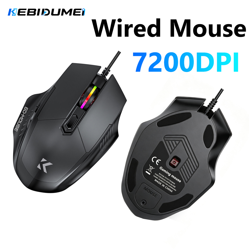 Laptop Electronics Accessories - Проводная мышь KEBIDUMEI, 7200 точек на