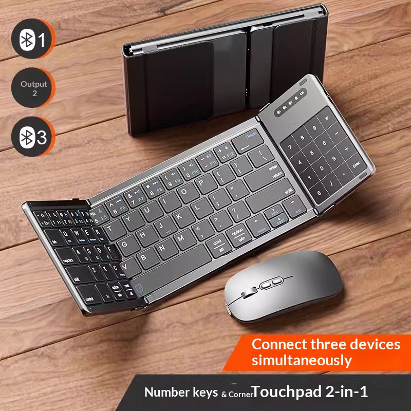 Laptop Accessories Computer - Беспроводная Bluetooth-клавиатура Mengzu Tri Fold с
