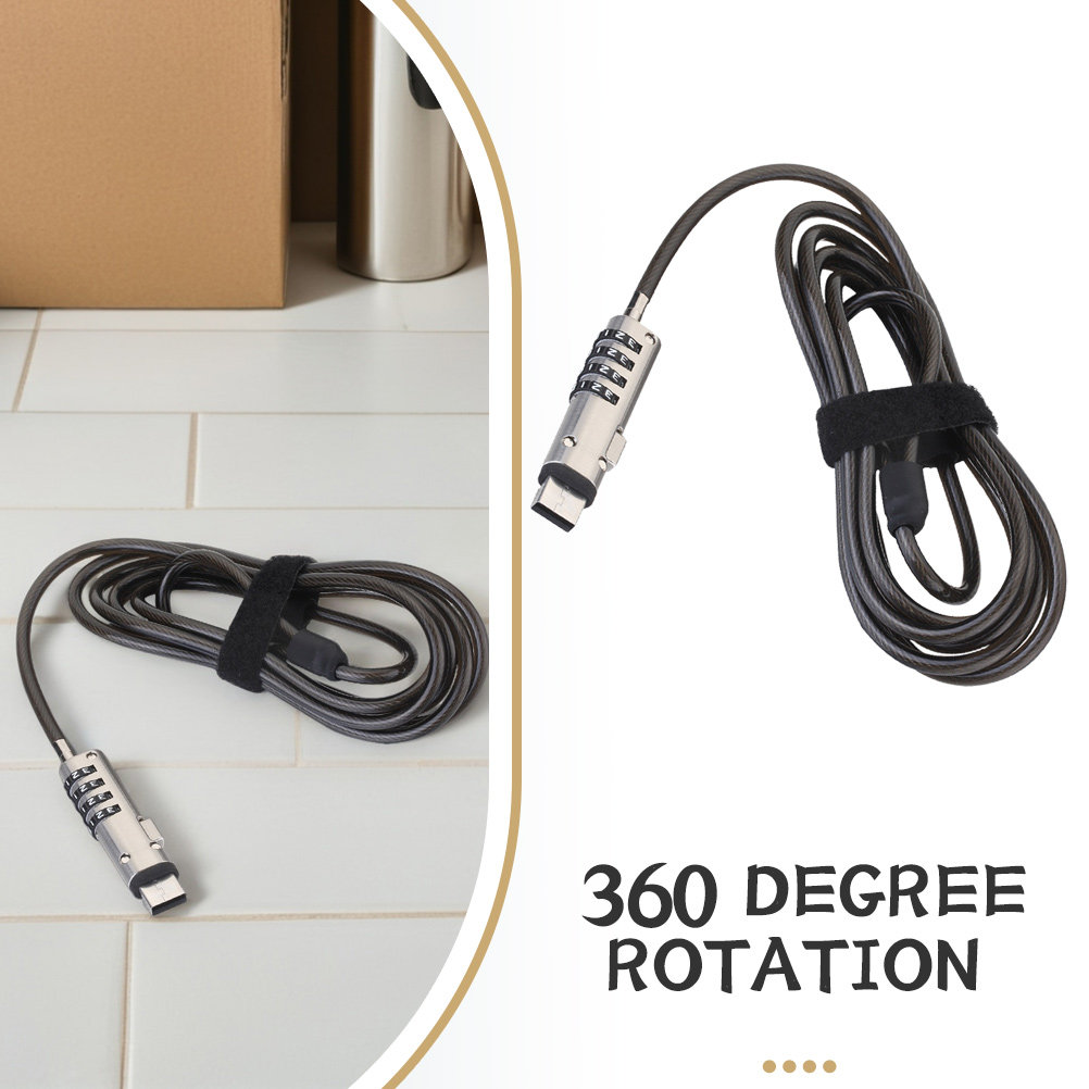 Замок для ноутбука с 4-значным – обзор и цена Laptop Lock Cable