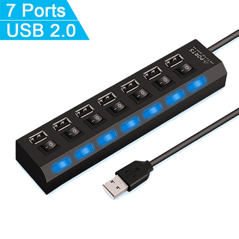 7-портовый USB 2.0-хаб-разветв – обзор и цена Laptop Accessories Computer