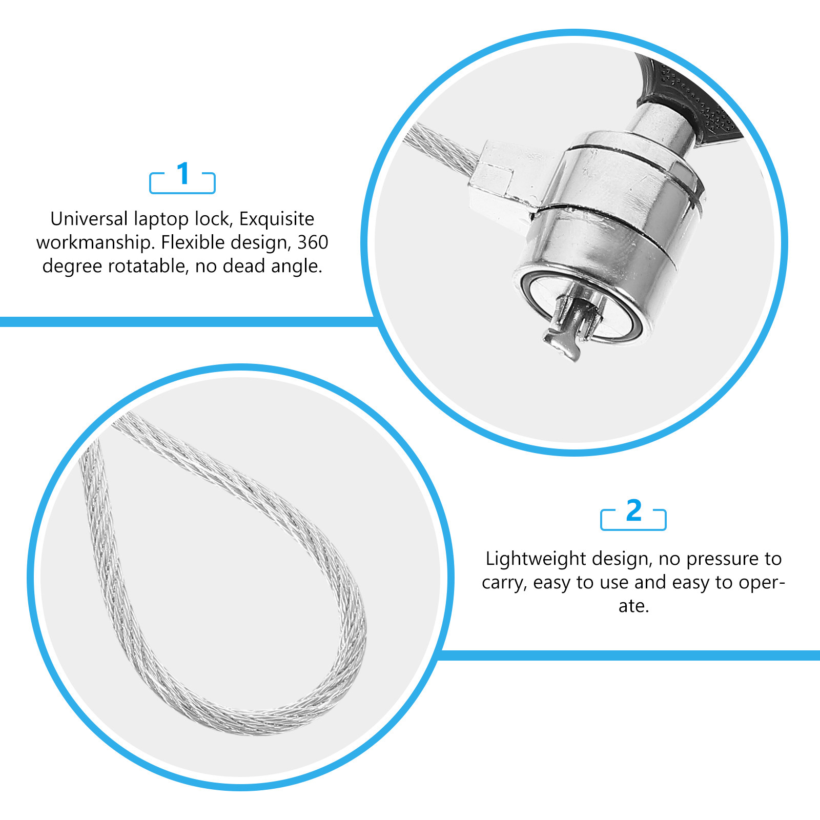 2 комплекта кабелей с замком д – обзор и цена Laptop Lock Cable