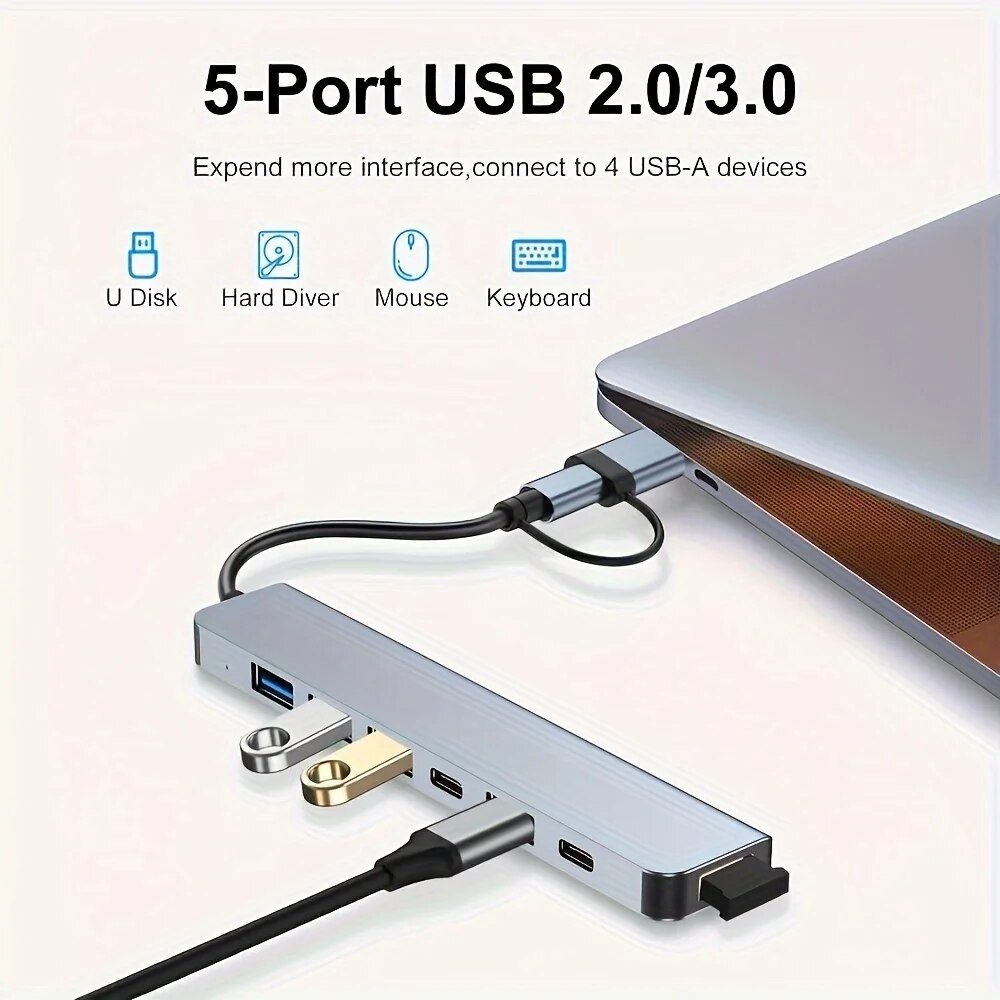 USB-хаб 2-в-1 с 7 портами USB  – обзор и цена Laptop Accessories Gadgets