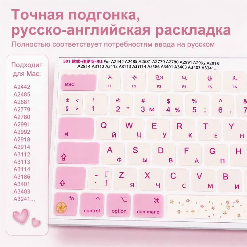 Наклейки на клавиши с русской  – обзор и цена Apple Accessories Laptop